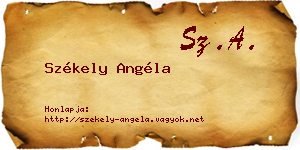 Székely Angéla névjegykártya