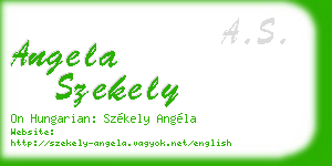 angela szekely business card